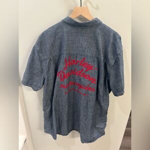 Harley-Davidson Chambray Button-Up Shirt 3XL